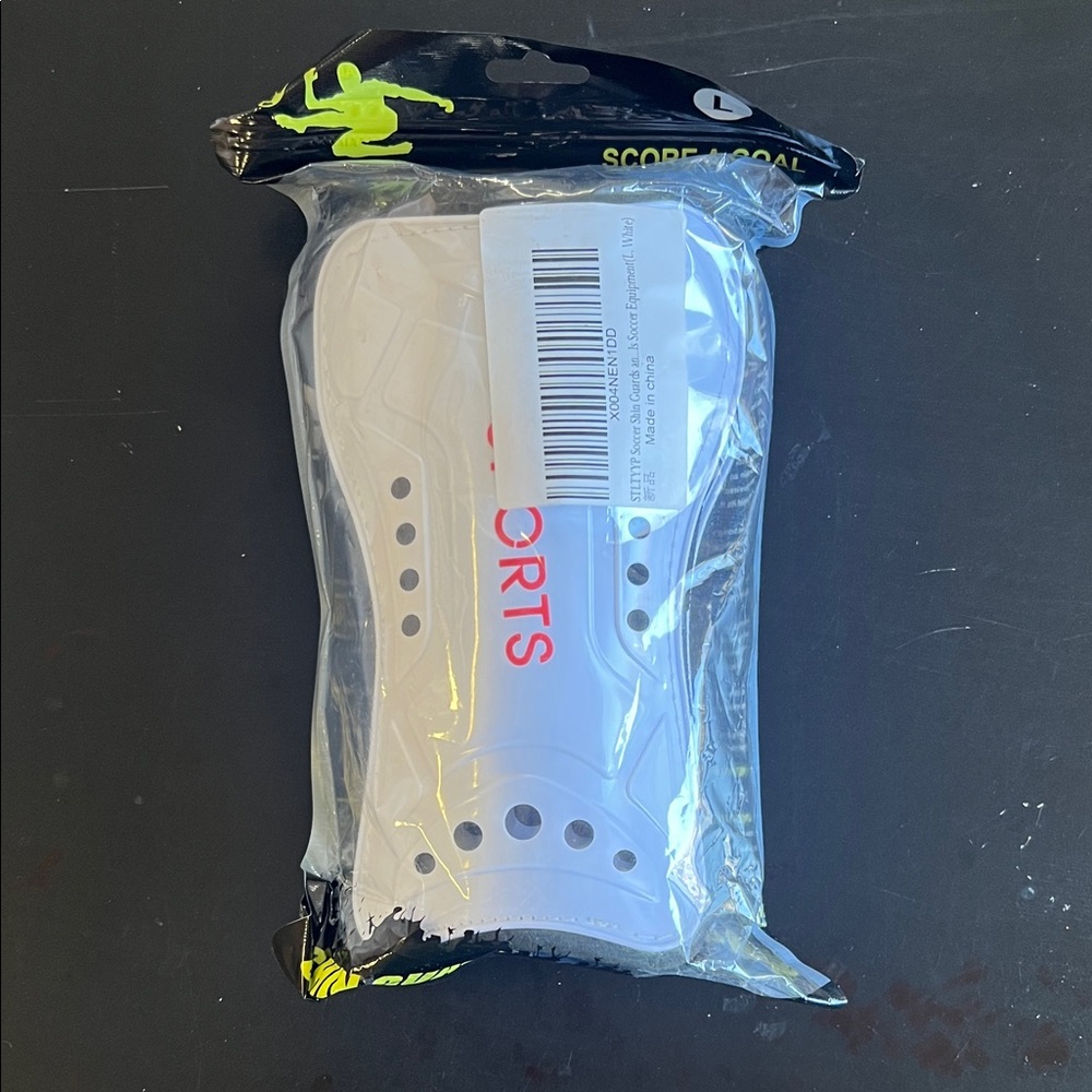 White Sports Shin Guards